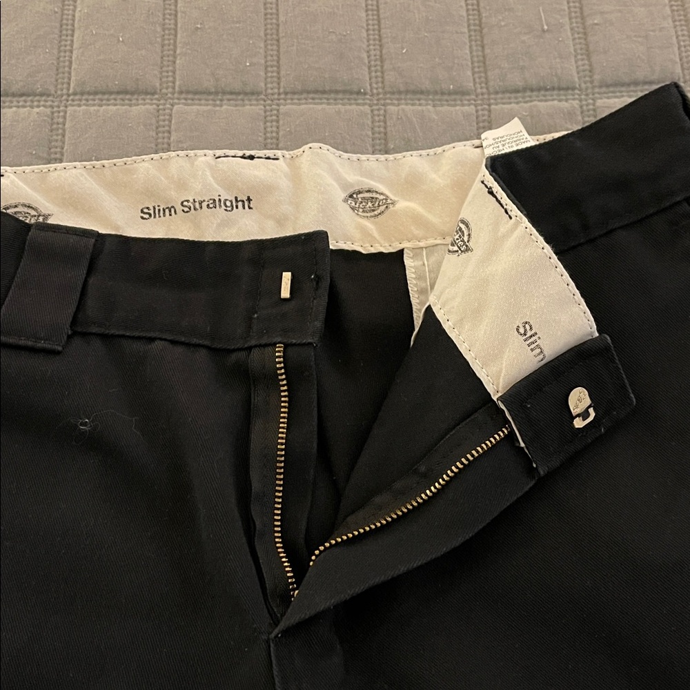 Dickies Black Men's Dress Trousers - Picture 2 of 8